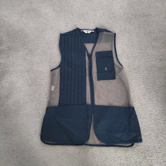 Vintage Bob Allen Large Right Handed Mesh Shooting Hunting Vest Blue VGUC - Picture 1 of 5